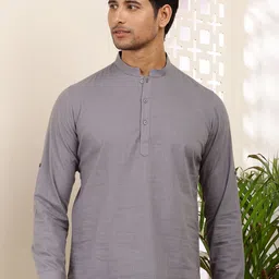 MULTI SHADES Men Mandarin Collar Kurta-image-89