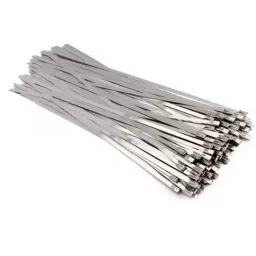 GENERIC 4.6X300 mm Stainless Steel Silver Cable Tie for Underground Use (Pack of 100)-8