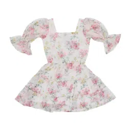 Cantabil Kids Off-White Printed Dress-picture-31