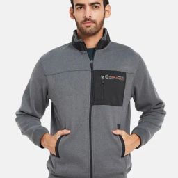 Octave Grey Regular Fit Printed Sweatshirt-1