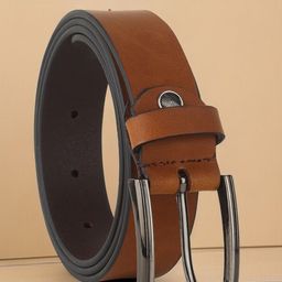 The Roadster Lifestyle Co Men Textured Leather Belt-image-63