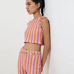 Nuon by Westside Multicolour Chevron-Printed Top-8