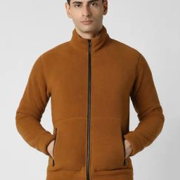 Van Heusen Brown Regular fit Solid Casual Jacket-image-41
