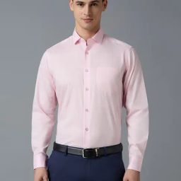 Reid & Taylor Pink Cotton Regular fit Solid Shirt-image-76
