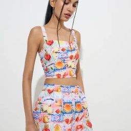 Nuon by Westside Multicolour Printed Crop Top-7