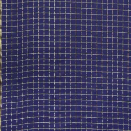 LADUSAA Navy Chequered Saree With Unstitched Blouse image 5