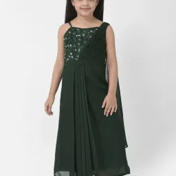 Eavan Kids Green Embellished Maxi Dress-picture-15