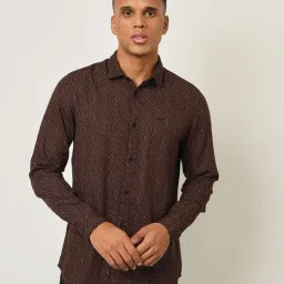 Lee Brown Cotton Slim Fit Printed Shirt-picture-8