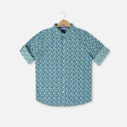 Allen Solly Junior Blue Floral Print Full Sleeves Shirt-image-47