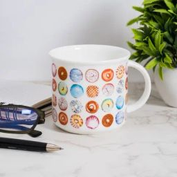 JCPL Marc Zest Printed White Ceramic Coffee Mugs - Set Of 2 (490 ml each)-13
