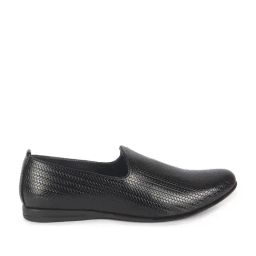 Fausto Men's Black Casual Loafers-image-96