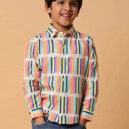 Tales & Stories Kids Multicolor Printed Full Sleeves Shirt-image-40