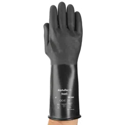 Ansell AlphaTec 38-560 Black Butyle Chemical Resistant Gloves Size 8 Polymer Coating, 38560080-picture-11