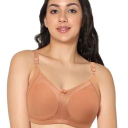 IN CARE Dark Beige Non-Wired Full Coverage T-Shirt Bra-image-25