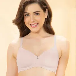 Amante Beige Regular Fit Solid T-Shirt Bra-picture-35