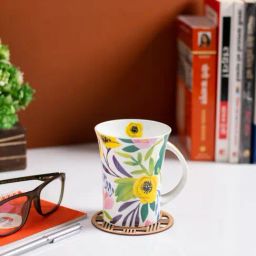 JCPL Printed White Ceramic Coffee Mugs - Set Of 2 (250 ml each)-image-58
