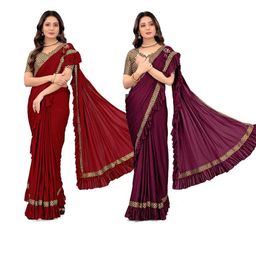 HARIOM FASHION Multi Lycra Sarees-image-64