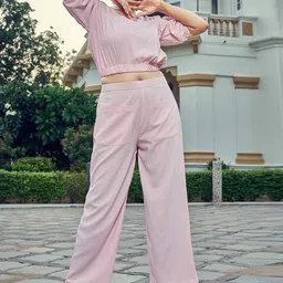 TWINS LADY V Neck Crop Top & Palazzo-picture-43
