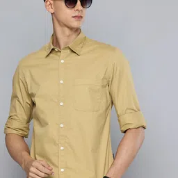 Flying Machine Pure Cotton Slim Fit Opaque Casual Shirt-image-86
