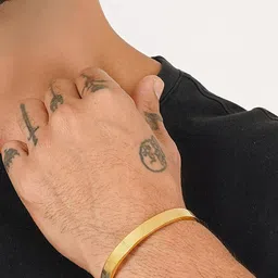 MILLER Men Gold-Plated Kada Bracelet-13