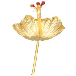 Sri Jagdamba Pearls Golden 0.8 Silver Pooja Flower - 2.44 gm-3