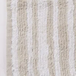 Fabindia Pranay Grey & White Striped 1800 GSM Bath Rugs-11