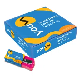 Youva Sharpeners Long Tip Rust Resistant Blade Smooth Sharpening Multicolor For School & Offices, 35024 (Pack of 30)-image-62