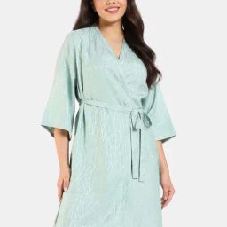 Zivame Blue Printed Robe-image-27