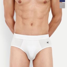 LOGGERHEAD Pack Of 3 Cotton Hipster Briefs LHFB004-Anthra-Navy-White-17