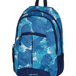 F Gear Ellis Ferns Aqua Navy Blue Printed Small Backpack-image-87