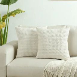 House This Karakoram White Cotton Modern Cushion Cover - Set of 2-image-89