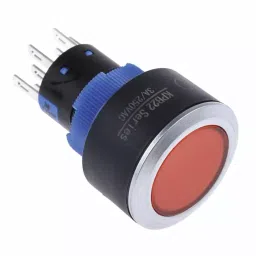 RS PRO Illuminated Push Button Switch Panel Mount 22.2 mm DPDT Red LED 250 V AC, 1758939-14