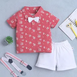 BUMZEE Boys Printed T-shirt with Shorts-image-87