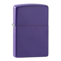 Zippo Matte Purple Classic Brass Pocket Lighter-6