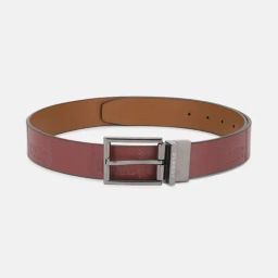 Iconic Red Textured Belt With Tang Buckle Belt-image-82