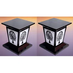 KINIS 2-Pcs Black Modern Shape Gate & Garden Light Outdoor Lamp-image-19