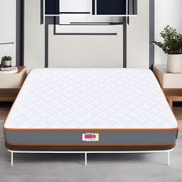 USHA SHRIRAM Grey & White Orthopedic Quilted Single Size Mattress-image-86