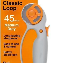 Roxbury 45mm Classic Loop Rotary Cutter Squeeze Handle with Safety Lock Comfort Rotary Cutter Ergonomic Design Fabric Handle Loop Cutter Precise Cutting Ideal for Sewing Fabric Leather Quilting (1pcs) image 4