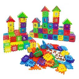 FunBlast Building Blocks For Kids, House Building Blocks with Windows, Block Game For Kids (Multicolor, Big Size) - 72 Pieces image 1