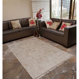Enfance MicroFiber Solid Print Carpet-Cream-image-5