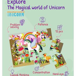 PLAYQID Enchanted World of Unicorn and Circus Carnival Jigsaw Puzzle Multicolour - 37 Pieces-21