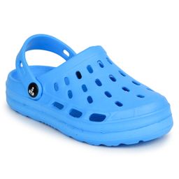 Toothless Perforated Slingback Clogs -   Blue-picture-37