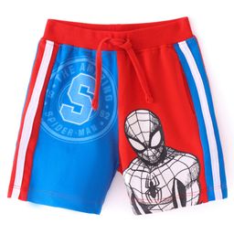 Babyhug Marvel  Cotton Knit Shorts with Spider-Man Graphics - Multicolour-image-53