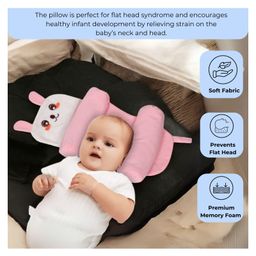 Voidrop Head Guard Mustard Rai Pillow for Newborn Baby - Pink Color-image-31