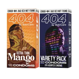 Bold Care Set Of 2 Ultra Thin Mango & Variety Flavored Condoms - 10 Pcs Each-10