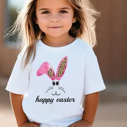 YK Girls High Neck Indigo T-shirt-image-89