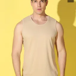WOOSTRO Pack Of 2 Printed Combed Cotton Gym Vests VWS26(PLAIN RUST)(RUN OLIVE)-image-88