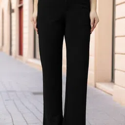 Presence Women Relaxed High-Rise Parallel Trousers-image-93