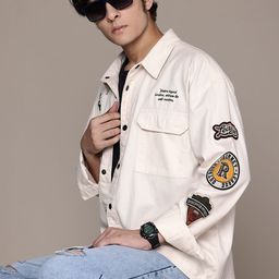 The Roadster Lifestyle Co. Embroidered Twill Tailored Jacket-52