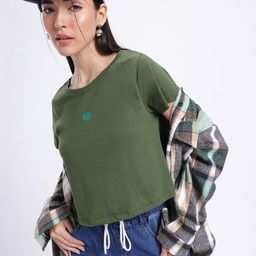 glitchez Muted Vibes Print Crop T-shirt-image-40